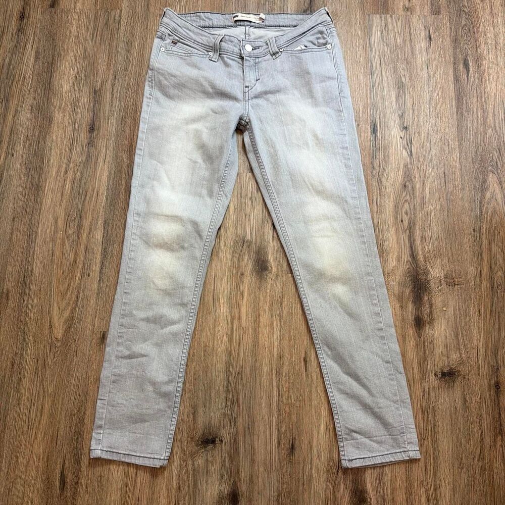 levi’s demi curve low rise gray skinny jeans size 9/29